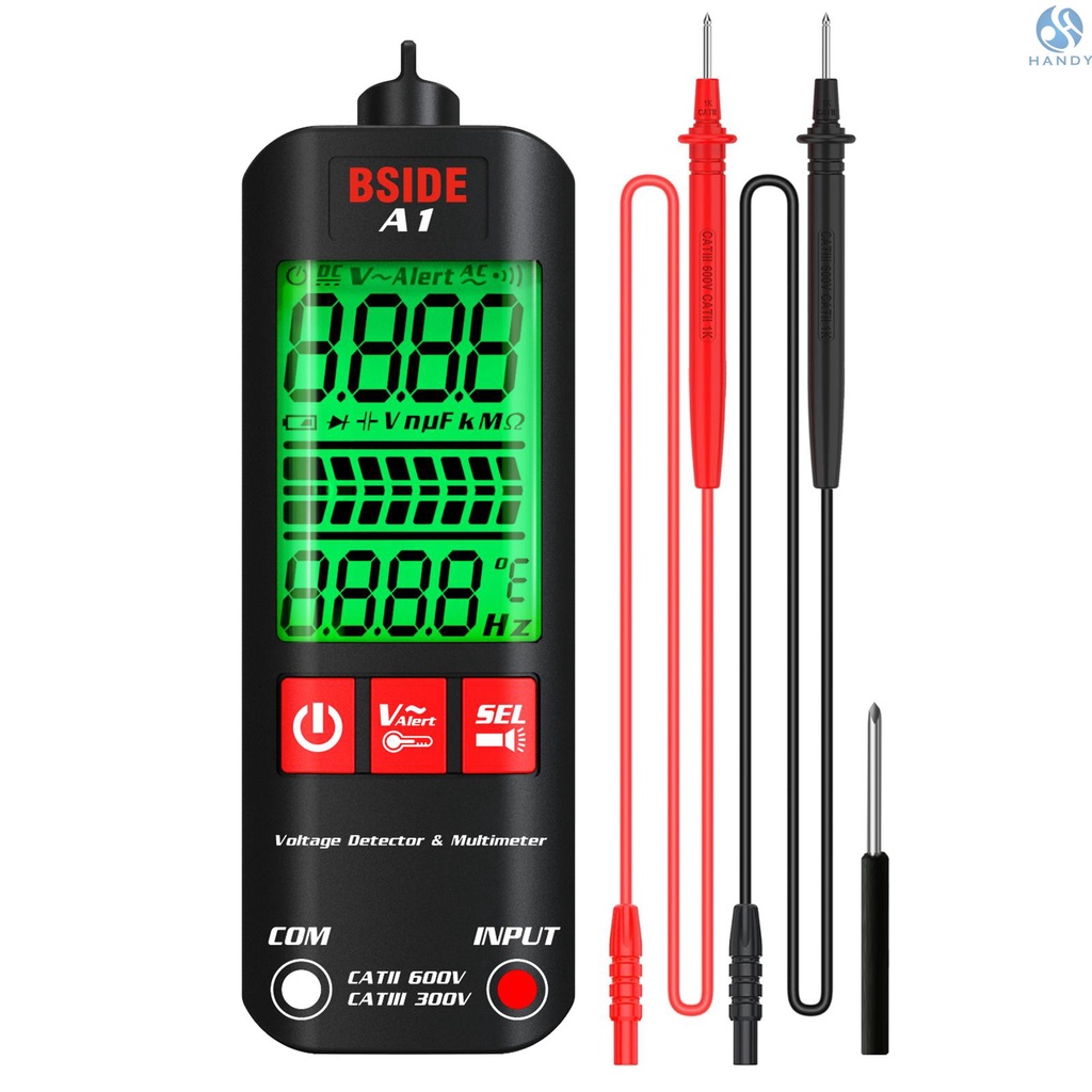 BSIDE A1 Mini Multimeter LCD Digital Tester Voltage Detector 2000