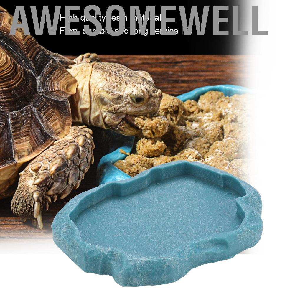 Awesomewell Lizard bowl  reptile mini resin food and water for turtle