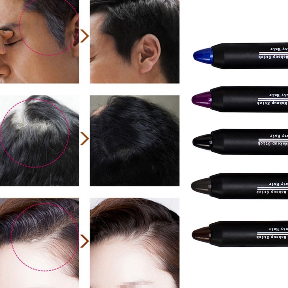 Cover White Non Toxic Salon Instant Hair Color Dye Crayon