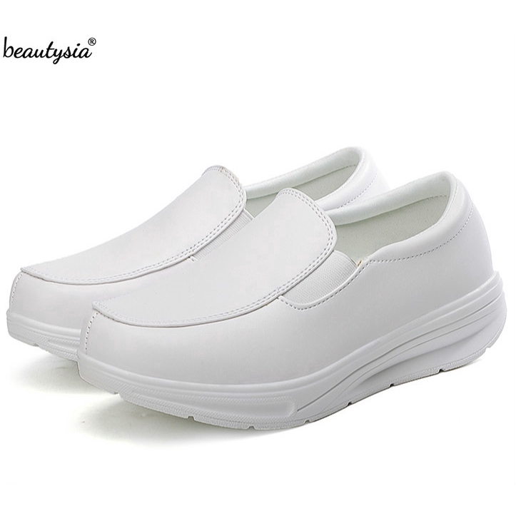 white casual loafers