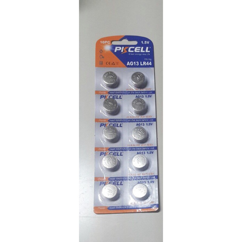 Pkcell Alkaline Ag13 Lr44 15v Button Cell Battery 10 Pcspack Shopee Philippines 0450