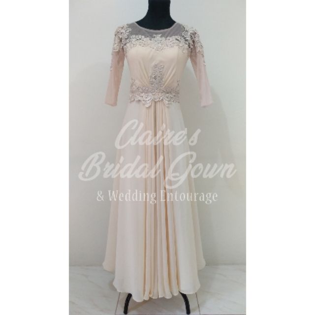 Elegant Sponsor Dress With Special Lace For Wedding Shopee