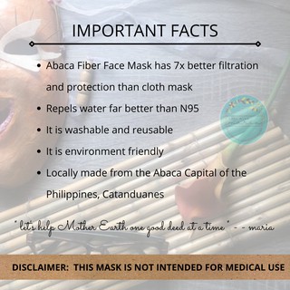 Abaca Fine Fiber Plain Color Face Mask #6