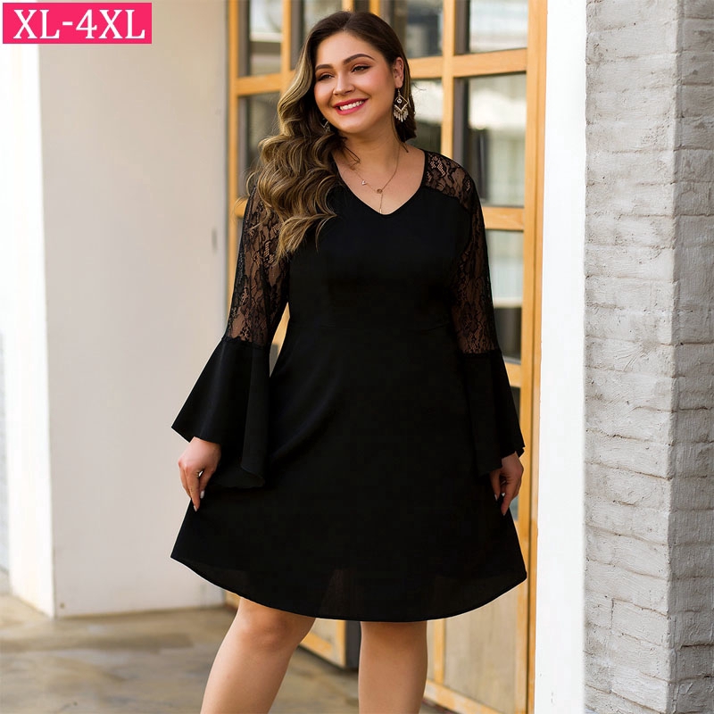 plus size long sleeve short dress