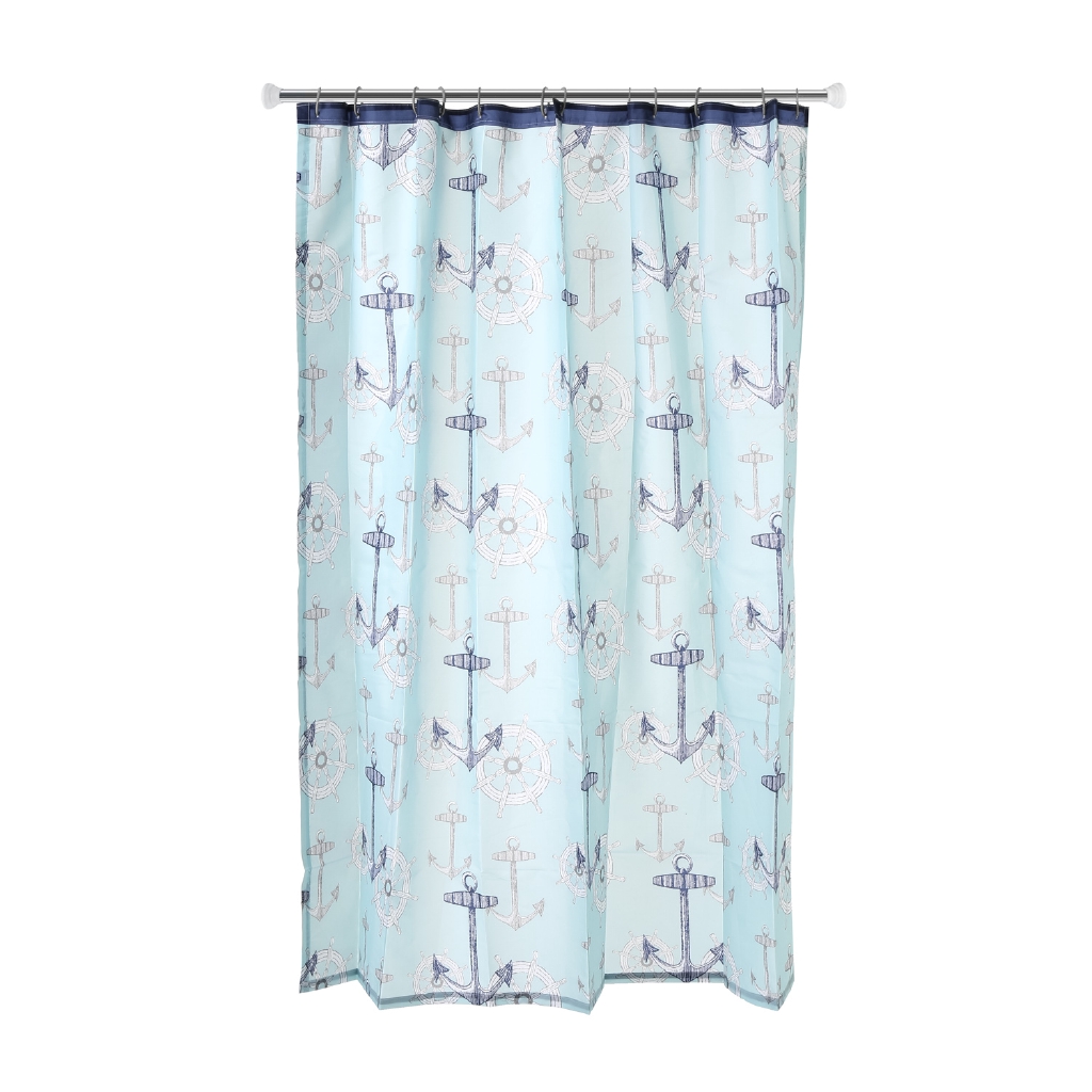 Hosh Anchor Printed Fabric Shower Curtain 70 X 72in Shopee