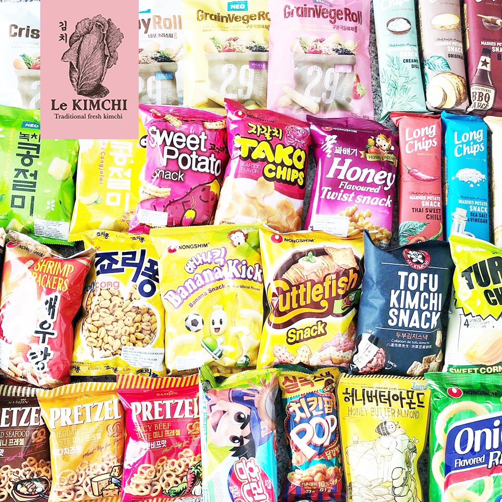 Korean Snack Banana Kick Yakgwa Pepero Pororo Honey Butter Tofu Kimchi