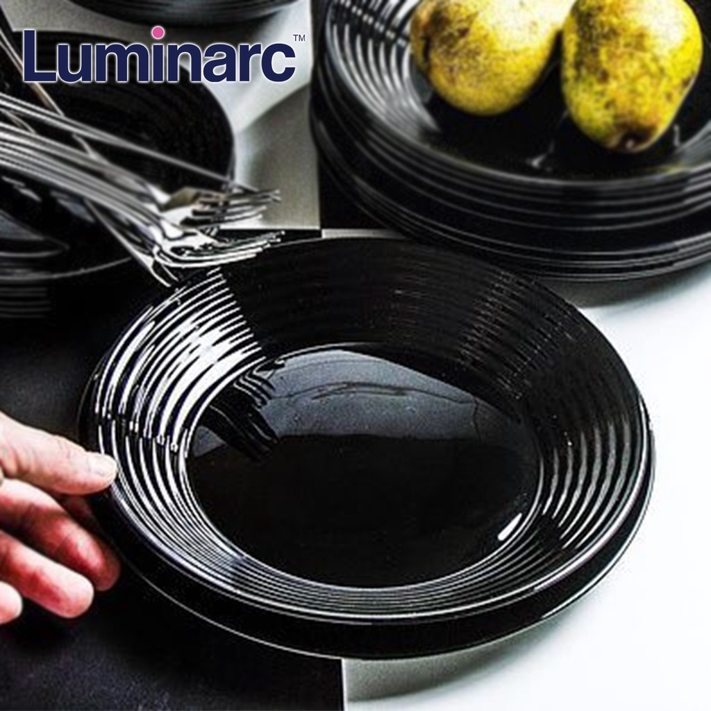 Luminarc Sixtine Glass Dinnerware Set, 18 Pieces-6 People, Transparent