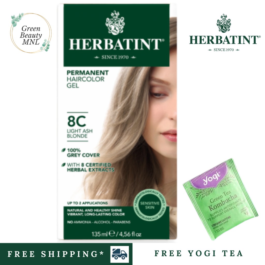 Herbatint 8C LIGHT ASH BLONDE Vegan Permanent Hair Color Gel 135ml | Shopee  Philippines