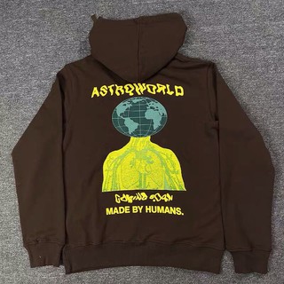 astroworld hoodie brown