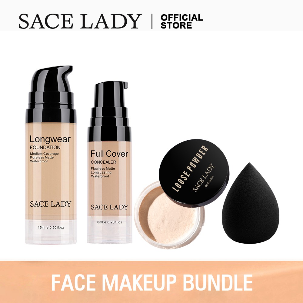 SACE LADY Full Coverage Concealer Set Waterproof Foundation + Matte