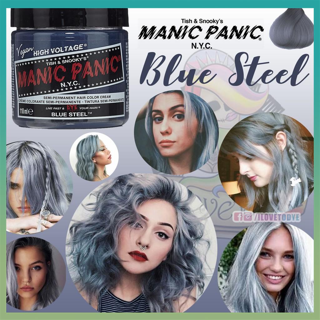Available】Blue Steel ○ Manic Panic Semi-Permanent Gray Hair Dye -  ilovetodye | Shopee Philippines