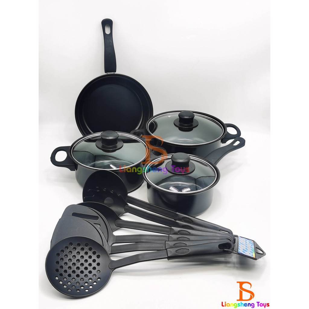 LS13Pcs Kitchenware Cookware Set /Soup Pot/Fry Pan Shopee Philippines