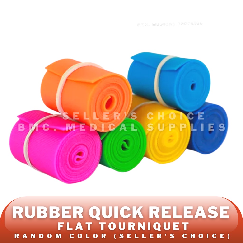 Flat Rubber Tourniquet Topcare (Assorted Color Seller's Choice) BAWAL