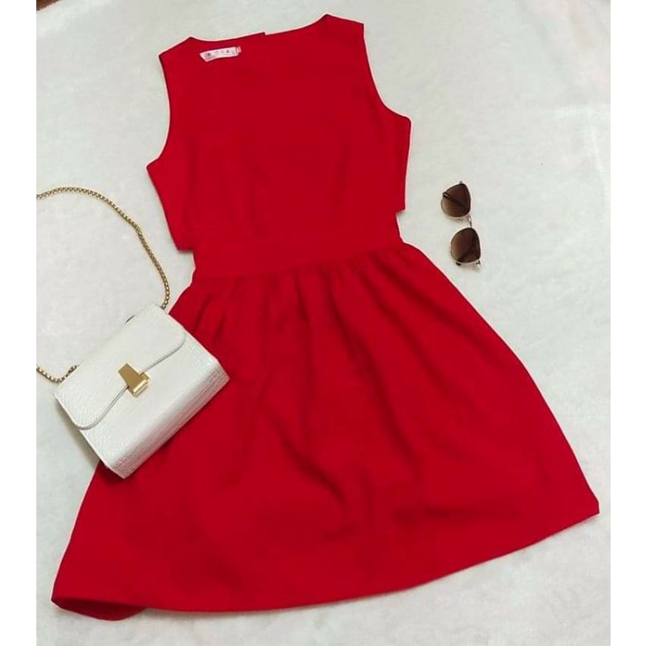 TRES STYLE RED DRESS (S) Shopee Philippines