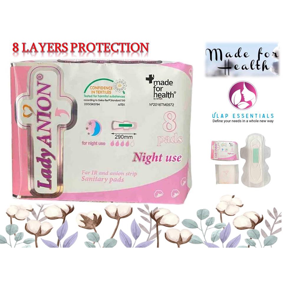 Lady Anion Sanitary Napkin Night Use Negative Ions Anion Napkins