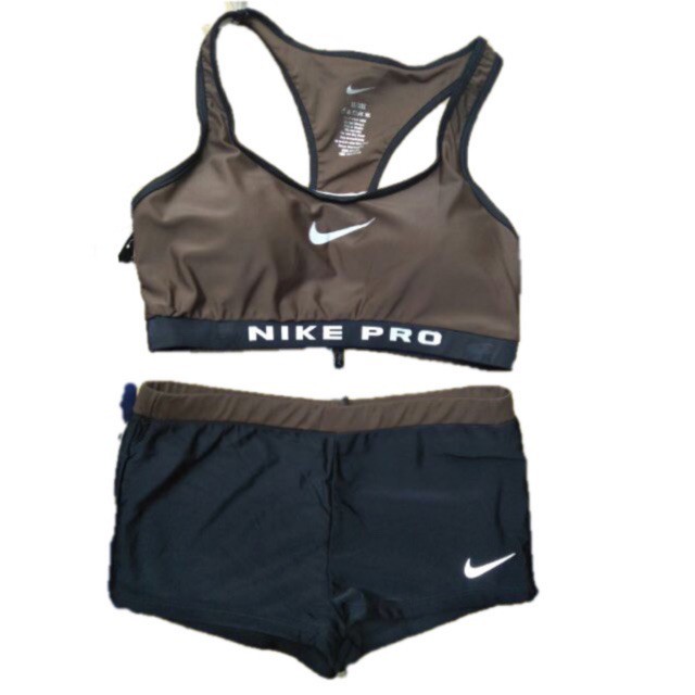 nike pro sports bra and shorts