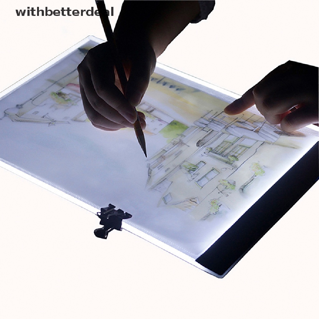 Withbetter A5 led drawing tablet thin art stencil drawing board light
