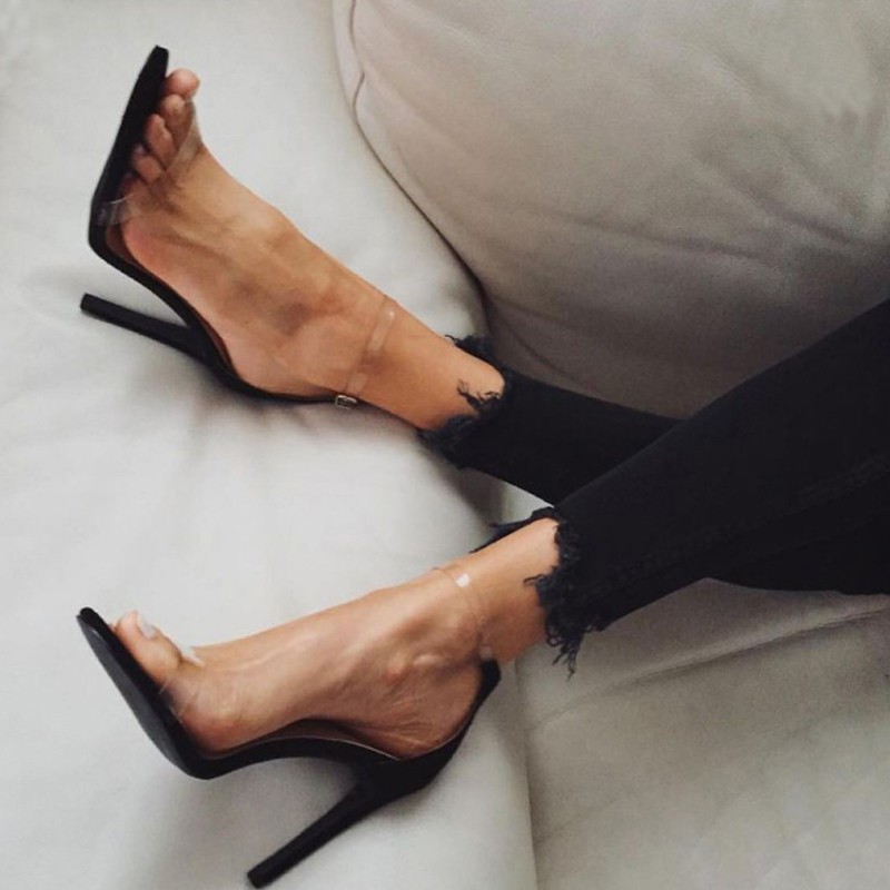 womens transparent sandals