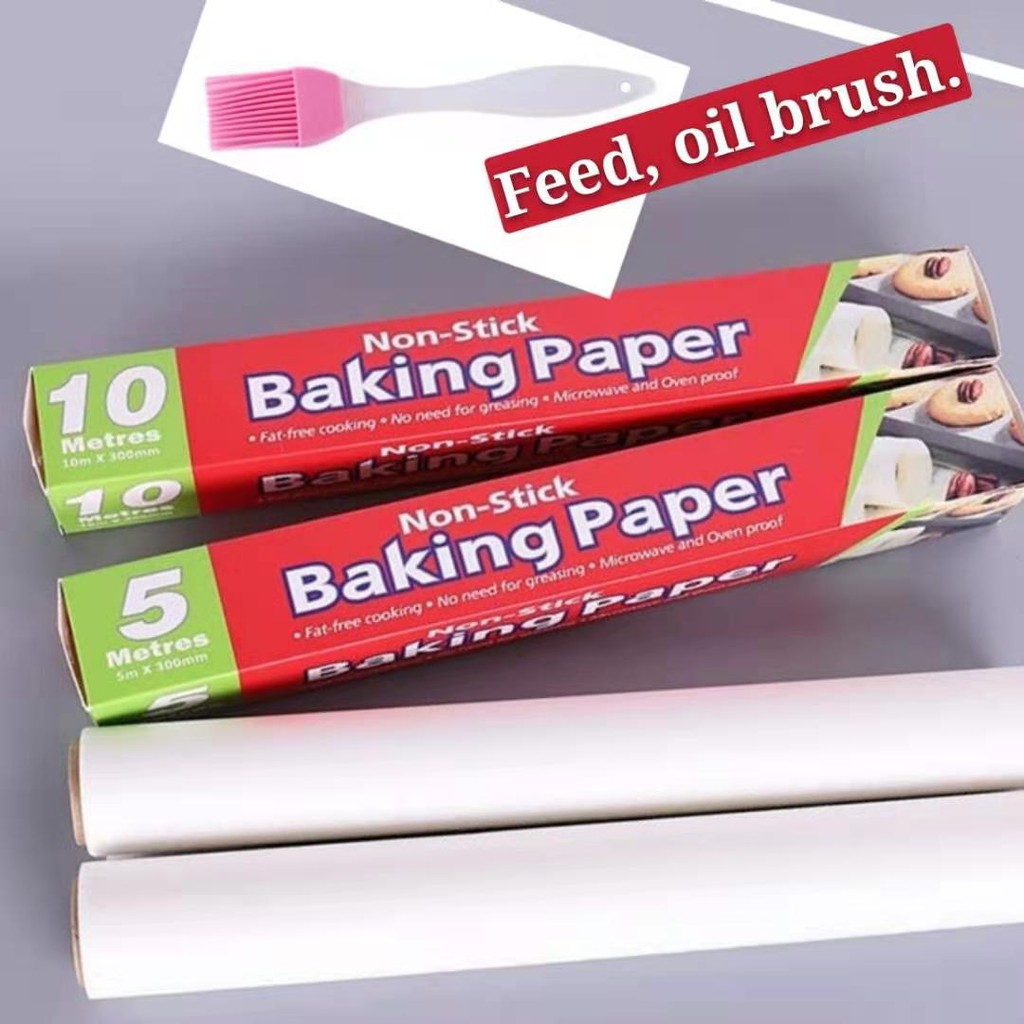 Non-stick Baking Paper (Free OIL BRUSH) | Shopee Philippines