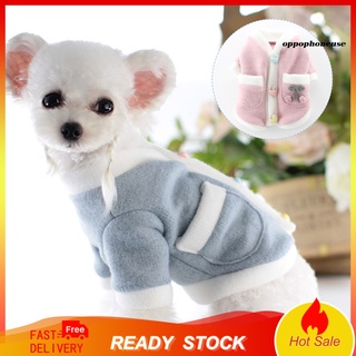 oppophoneuse Pet Student Dress Pocket Design All-match Adorable Fashion Pet Dogs Coat Outfits Pet Accessories