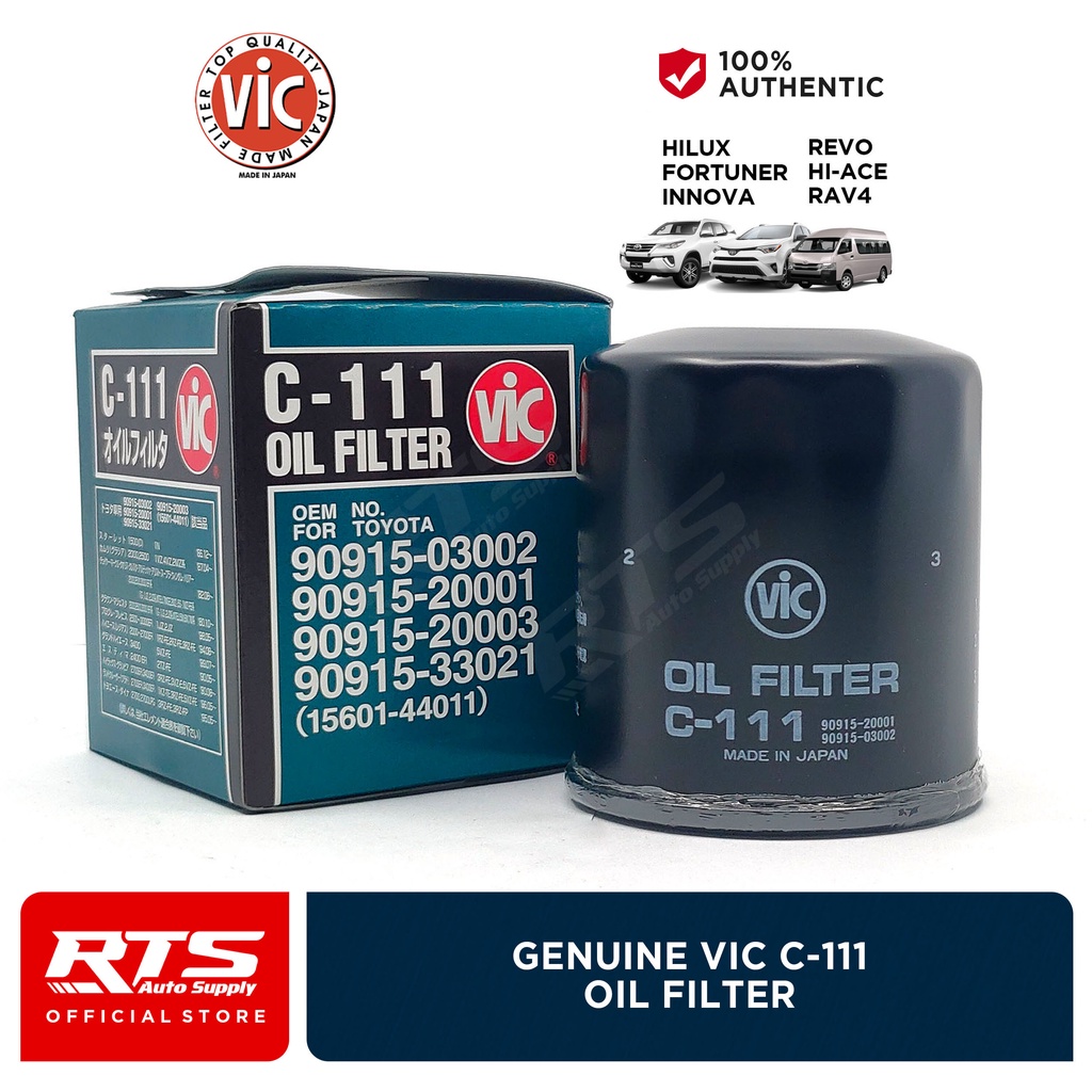 VIC Oil Filter C111 for Toyota Fortuner Innova Hilux Revo Hiace Rav4