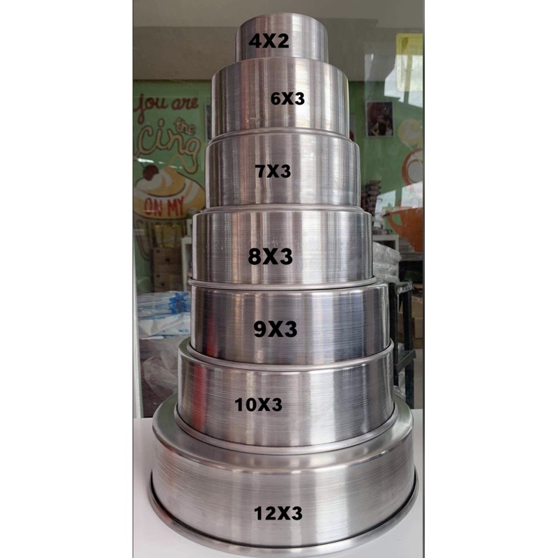 Round Pan /Baking pan (Makapal) 4x3,5x3,6x3,7x3,8x3,9x3,10x3 and 12x3 ...