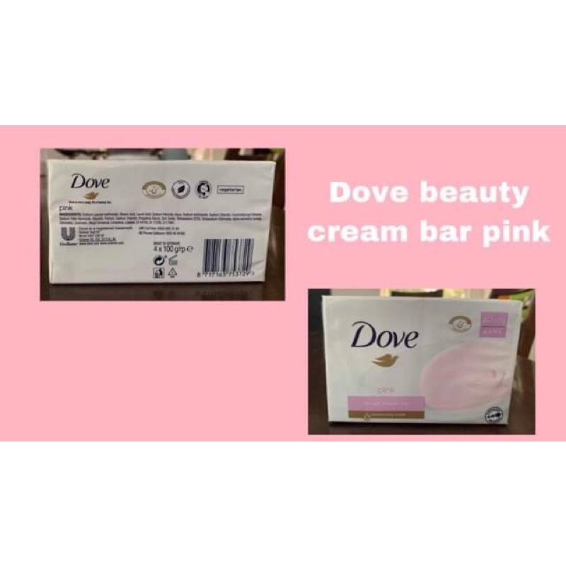 Dove Beauty Cream Bar Pink 4 Bars X 100g Made From Germany Shopee