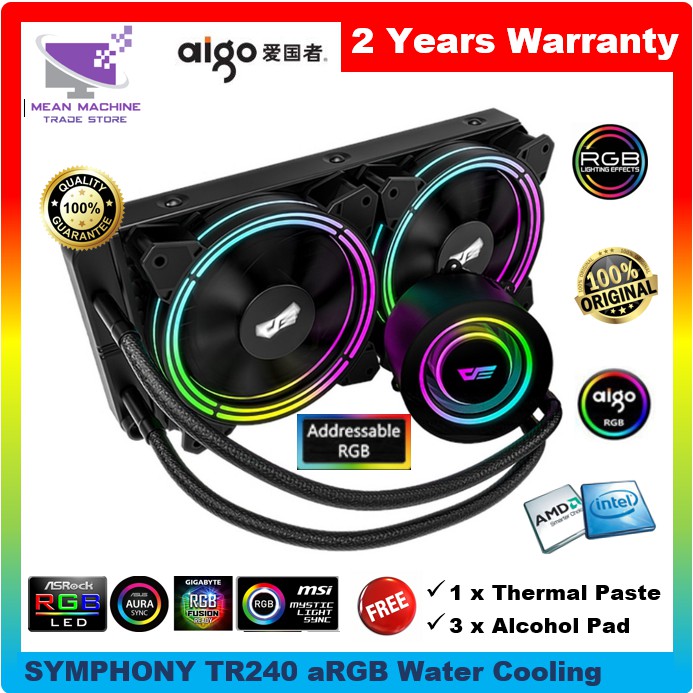 Aigo DarkFlash Symphony TR240 aRGB 240mm Water Cooling System (Free ...