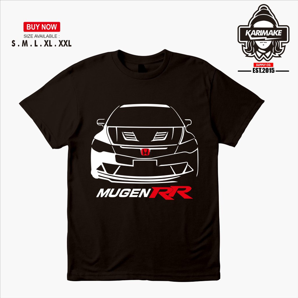 Honda Civic Mugen Rr Car Pattern Short Sleeve Cotton Combed 30s T Shirt For Men Shopee Philippines