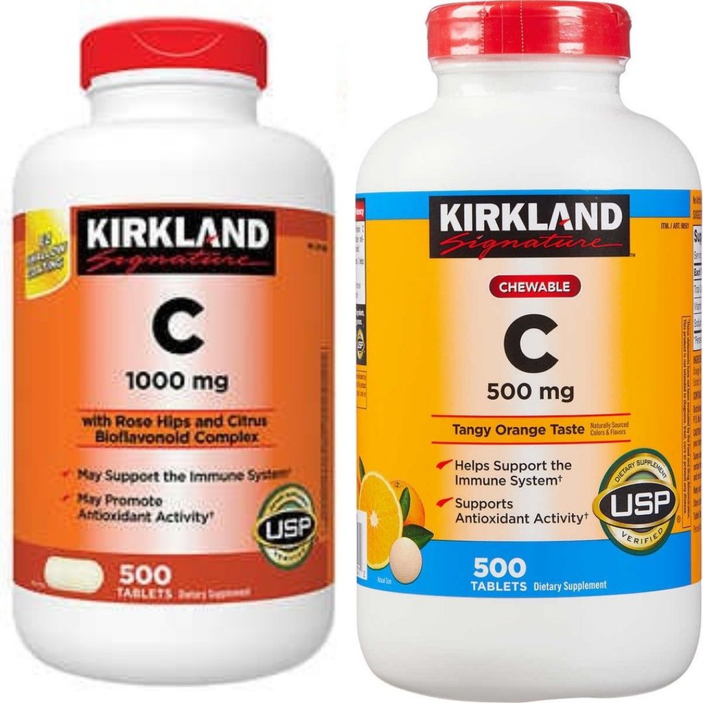 Kirkland Vitamin C Vit C 1000mg 500 Tablets With Rosehips From Usa Shopee Philippines