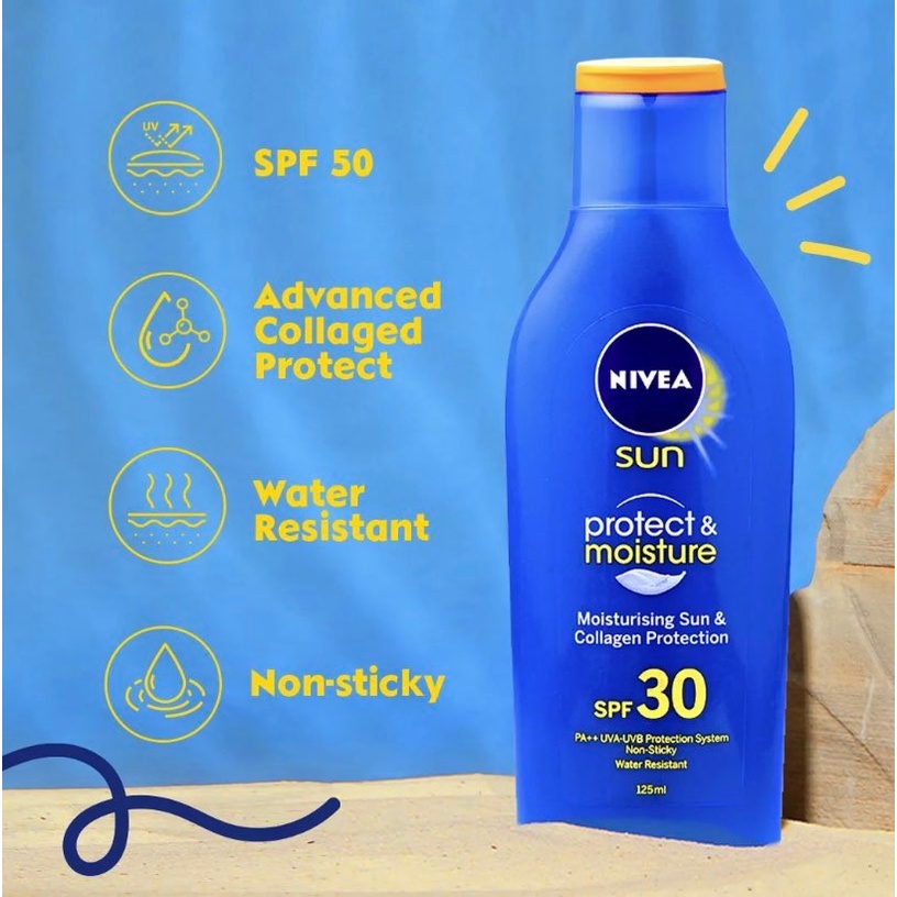 Nivea Sun Protect & Moisture Lotion SunBlock with SPF 30 - 125ml ...