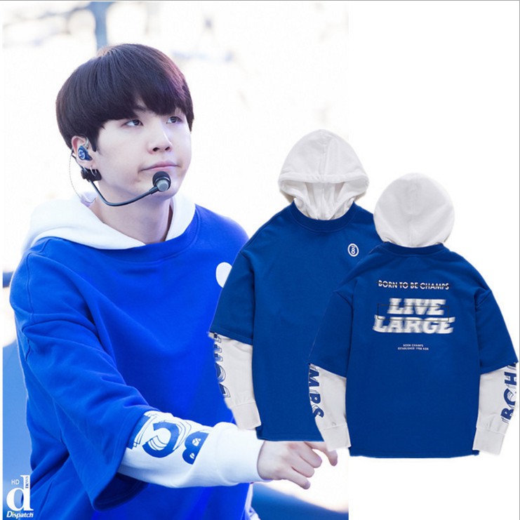 bts hoodie blue