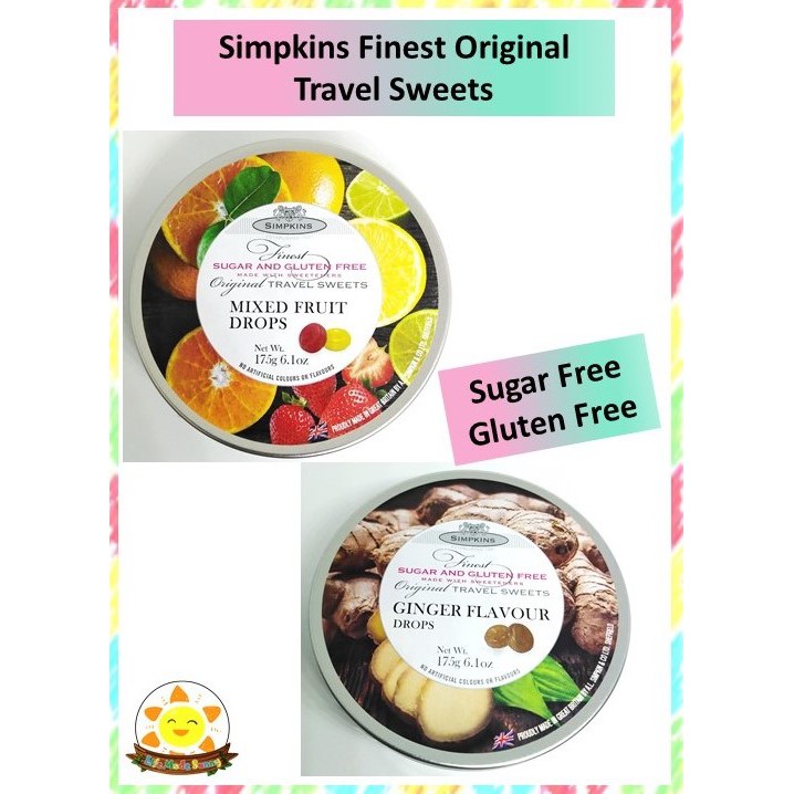 are simpkins travel sweets gluten free