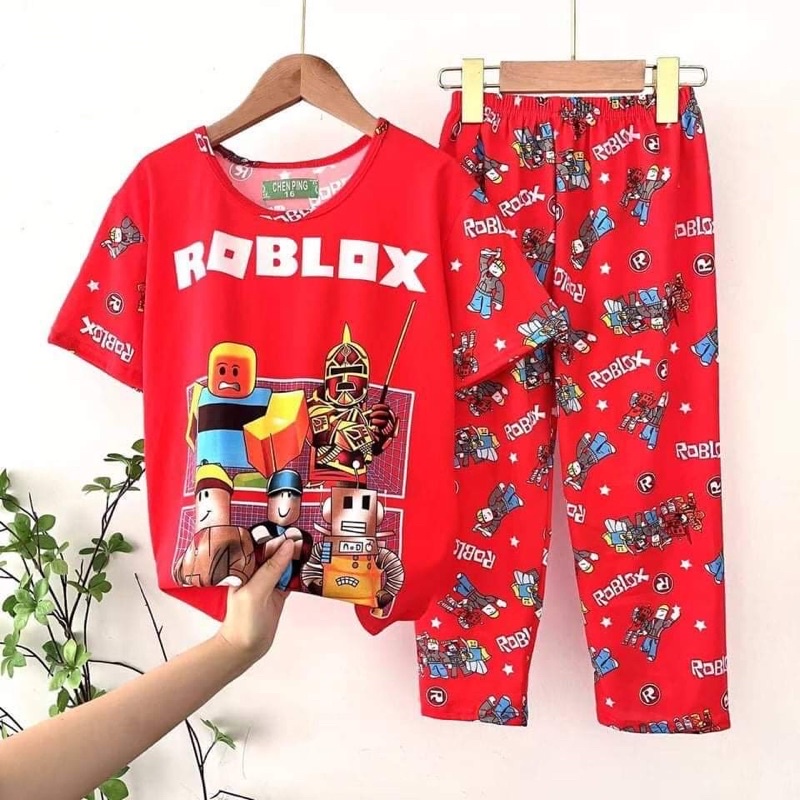 New!! ROBLOX Kids Terno Pajama Sleepwear Set Pantulog Pambahay COD