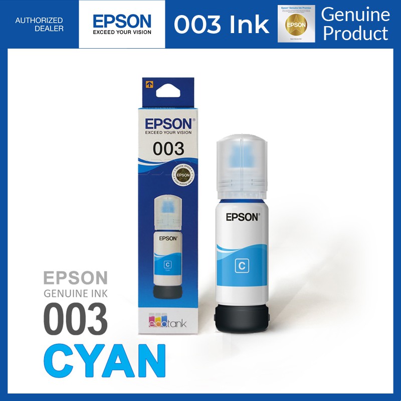 Epson 003 Cyan Ink Original Brand New For L1110 L3110 L3116 L3150 L3156 L5190 L3210 L3250 L5290 5189