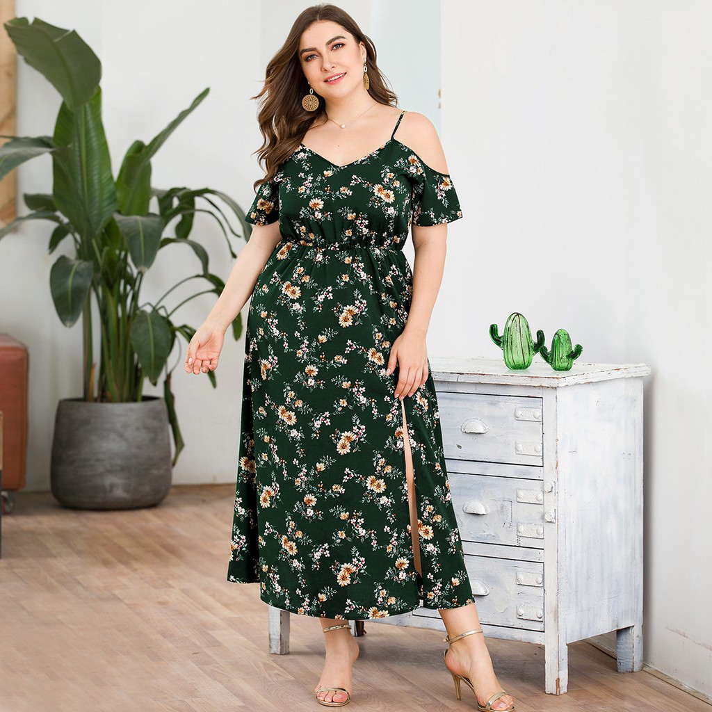 off the shoulder summer dress plus size
