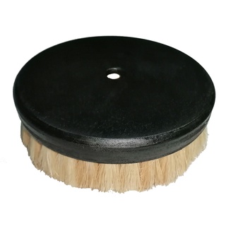 Grinder Brush-Abaca, Actual Plywood Base Diameters: 6” OD x 5/8” ID, Thick Abaca Fibers #3