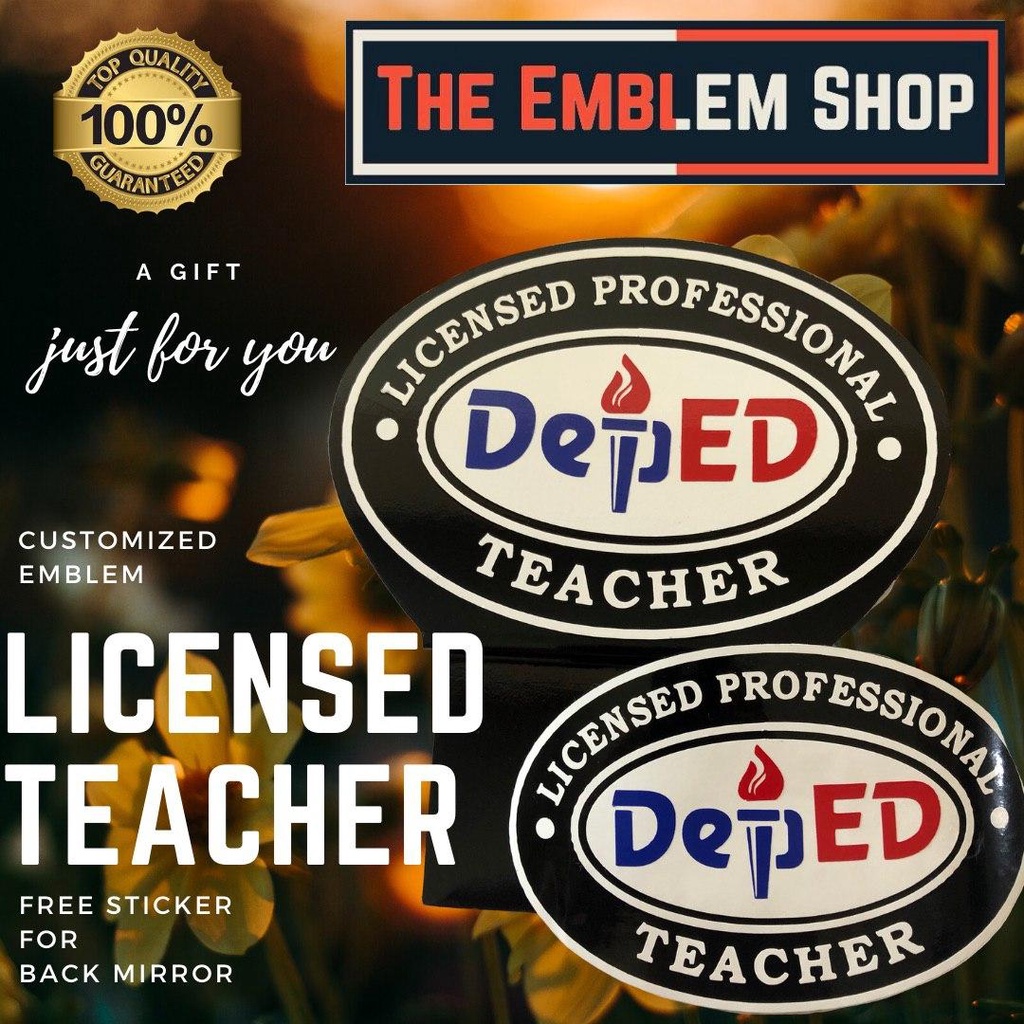 licensed-professional-teacher-car-emblem-md-emblem-with-free-sticker