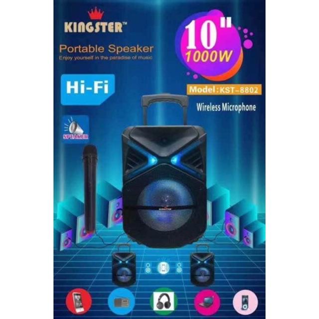 portable bluetooth speaker with wheels