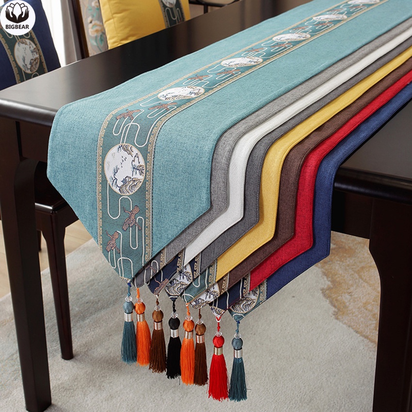 New Arrival Chinese Table Runner Cloth 6 Seater Dining Table Runner 4