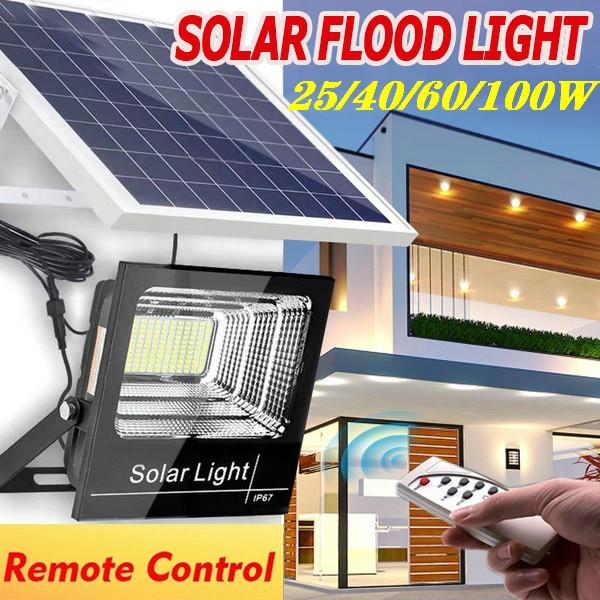 Solar Light Outdoor Solar Flood Light With Remote Waterproof Ip67 Solar Lamp Garden Floodlight Shopee Philippines