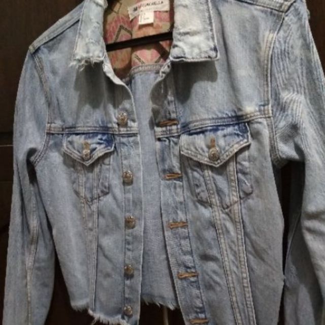 h&m distressed denim jacket