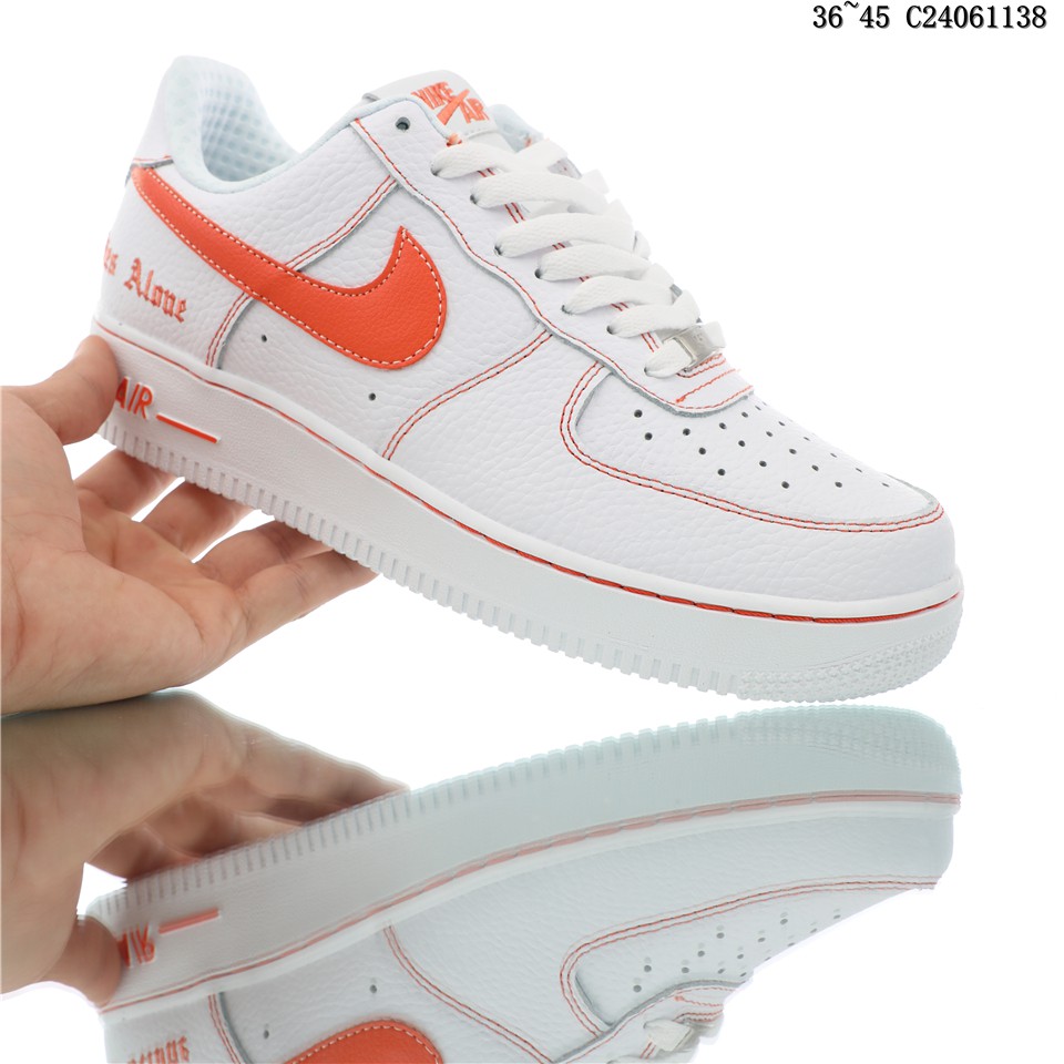 nike air force one white and orange