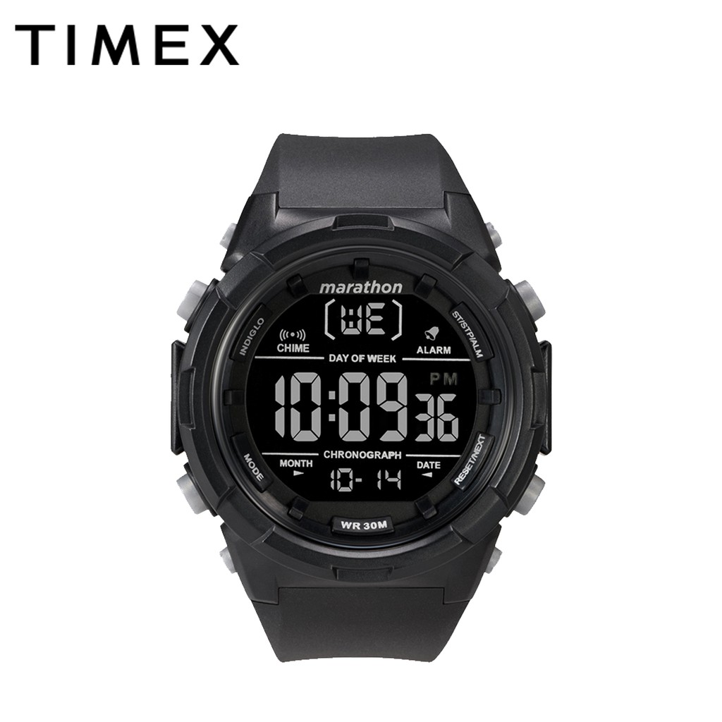 Timex Marathon Black Rubber Digital Watch For Men TW5M22300 SPORTS | Shopee  Philippines