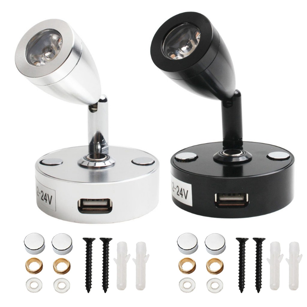 (Featured) *DC 12V 24V LED Spot Bedside Reading Lamp RV Reading Light