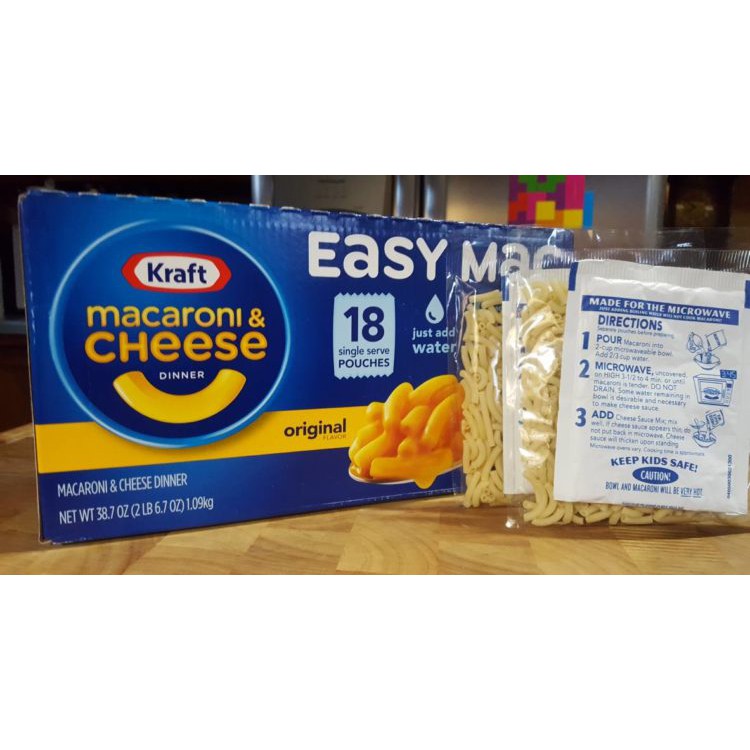 Kraft Macaroni & Cheese Easy Mac Original Flavor Single Serve Pouches