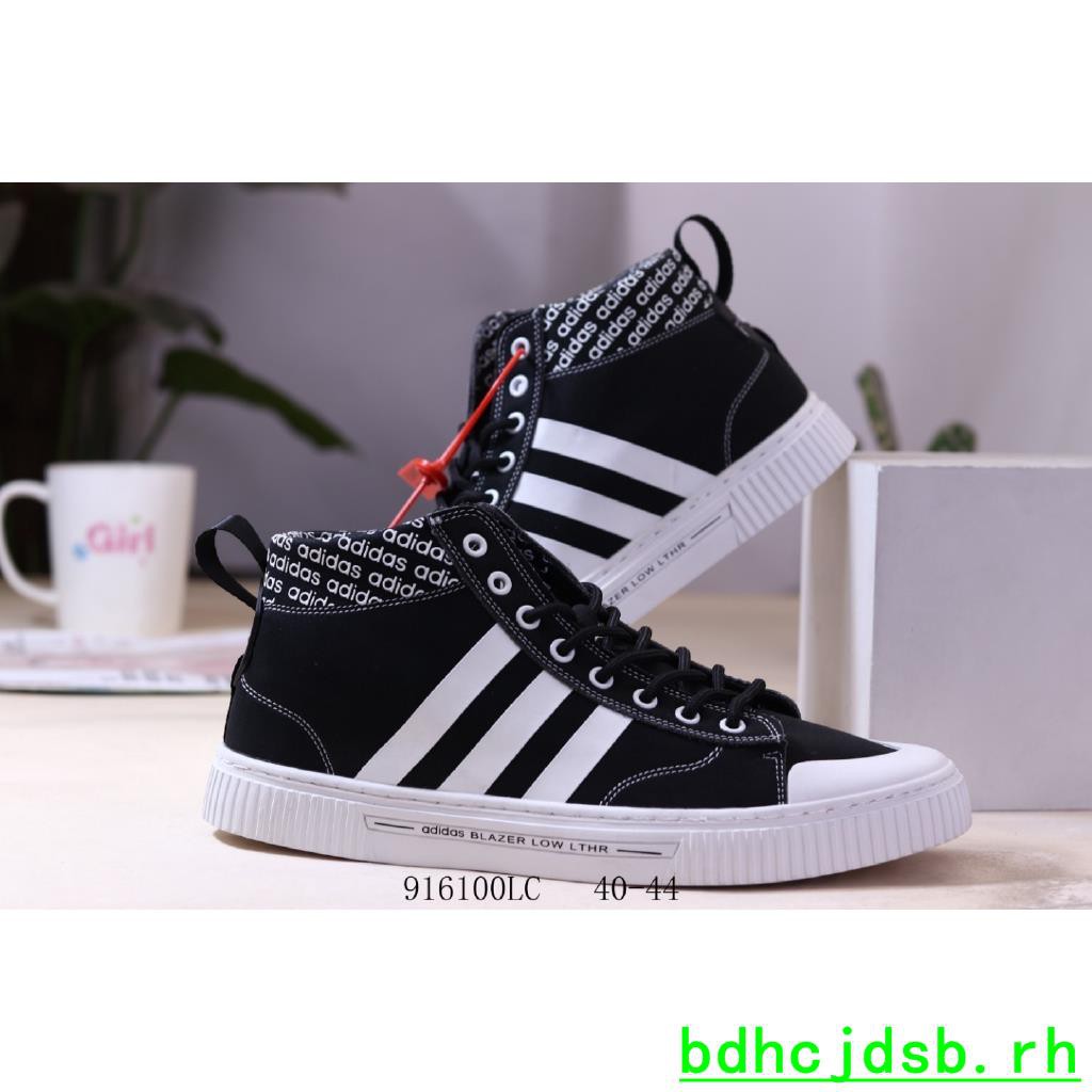 black adidas high top shoes