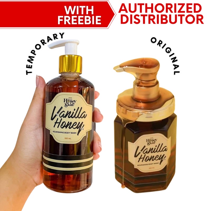 Honey Skin Vanilla Honey Nourishing Body Wash 300ml WITH FREEBIE