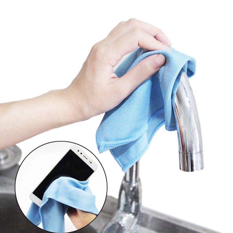1 Pcs Random Color  Absorbable Soft Microfiber Lint Free Car Window Glass Cleaning Cloth/  Kitchen Cleaning  Rags Dish Cloth/ Car Scouring Pad/ Kitchen Cleaning Tools