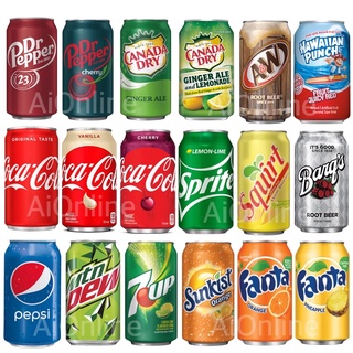 Imported Soda In Can -12Oz (Dr. Pepper, Canada Dry Barq’s, Pepsi, A&W ...